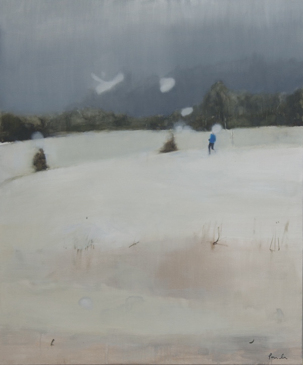 skrejcilvēks / run-man, oil on canvas, 120x100, 2013 x