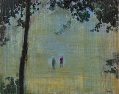 a meeting, oil in canvas, 20x25cm, 2011